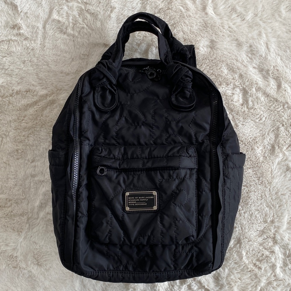 ❤️ Marc Jacobs Quilted Nylon Backpack Black